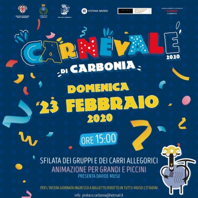 Domenica 23 Febbraio a Carbonia un Carnevale da record: protagonisti 21 tra gruppi e carri a piedi