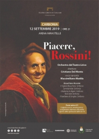 “Piacere, Rossini!”, giovedì 12 Settembre alle ore 21 l’Orchestra del Teatro Lirico di Cagliari torna ad esibirsi a Carbonia con un narratore d’eccezione: il comico Massimiliano Medda