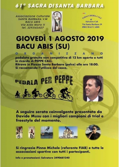 Oggi alle ore 18 la pedalata in memoria di Peppe Calì