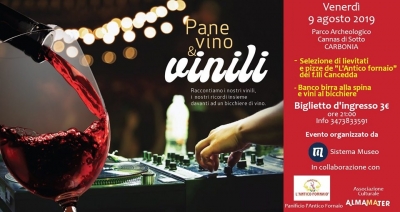“Estiamoinsieme 2019”: “Pane…vino &amp; vinili” stasera alle ore 21 nel Parco archeologico di Cannas di Sotto
