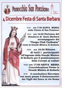 Mercoledì 4 Dicembre si celebra la Festa di Santa Barbara