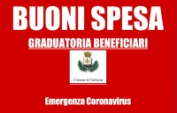 Graduatoria beneficiari dei &quot;Buoni Spesa&quot;, misura urgente di solidarietà alimentare per fronteggiare l&#039;emergenza Covid-19
