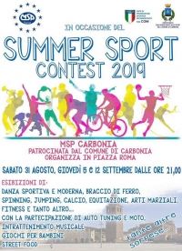 Sabato 31 Agosto alle ore 21 in piazza Roma la festa dello sport con il “Carbonia Summer Sport Contest 2019”, un evento inedito per la nostra città