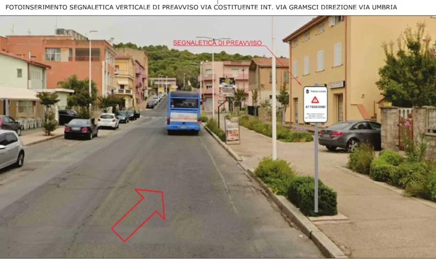 Fotoinserimento segnaletica verticale